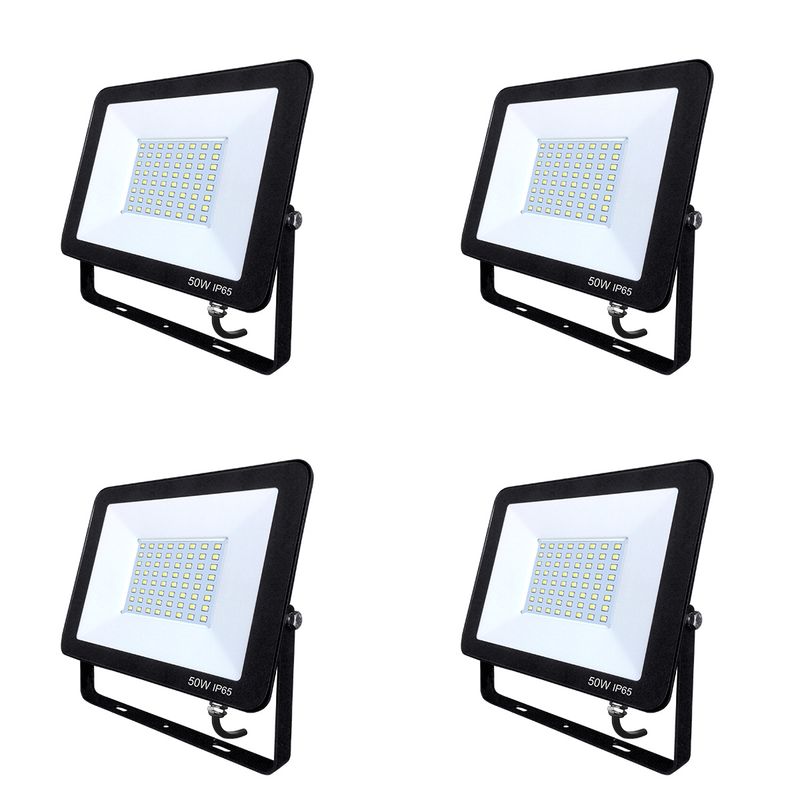 GENERICO - Pack X4 Foco Reflector 50w Led Exterior Ip65 Sec 220v