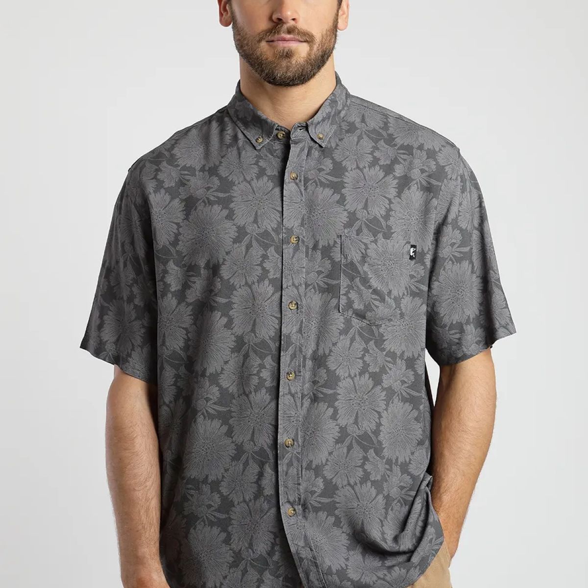 FROENS - Camisa manga corta Flora grafito Froens