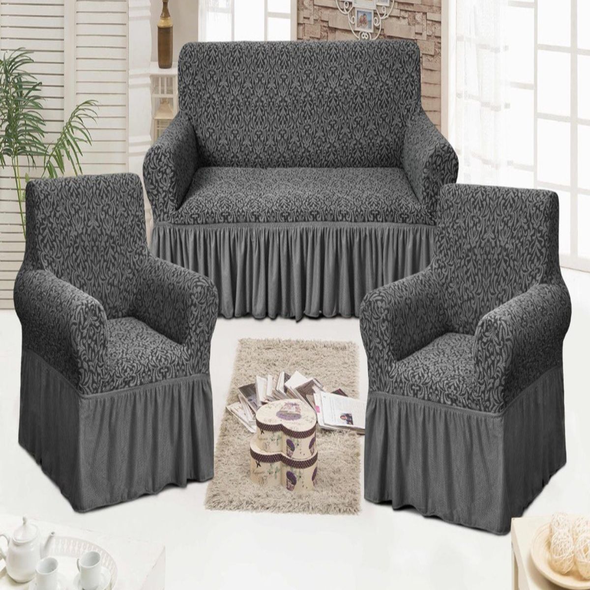 GENERICO - FUNDAS TURKAS 3 CUERPOS MAS 2 DE 1 CUERPO