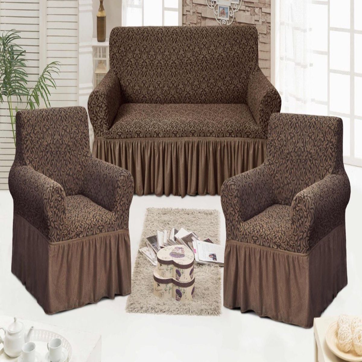 GENERICO - FUNDAS TURKAS 3 CUERPOS MAS 2 DE 1 CUERPO