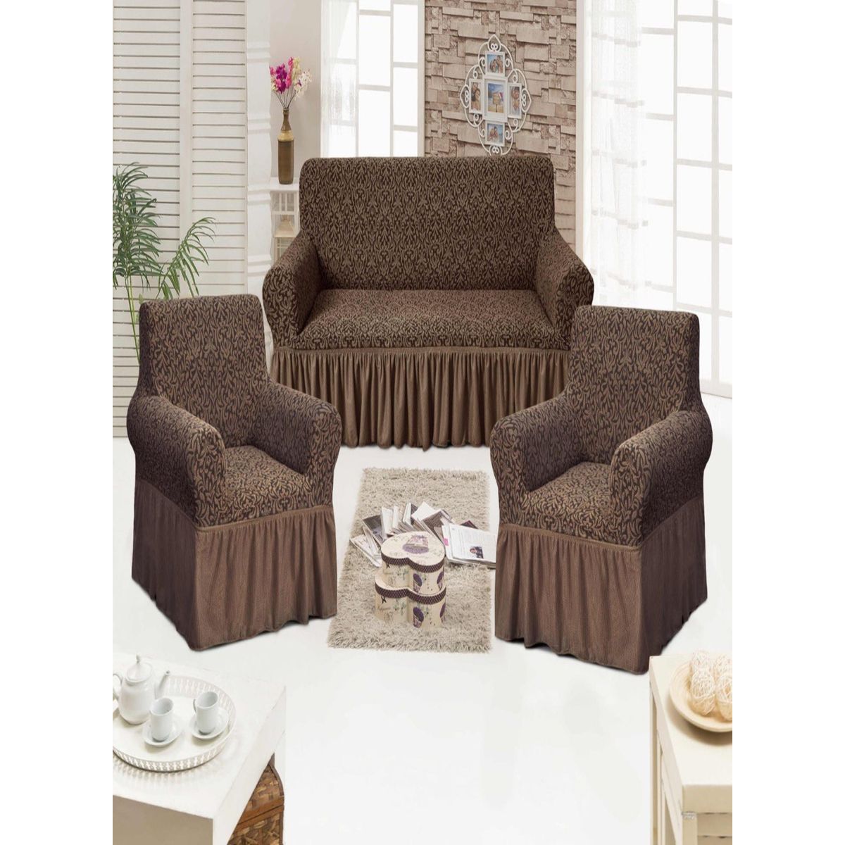 GENERICO - FUNDAS TURKAS 3 CUERPOS MAS 2 DE 1 CUERPO