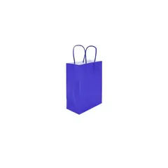 GENERICO - Bolsa De Papel Grande Azul 32x26x12cm