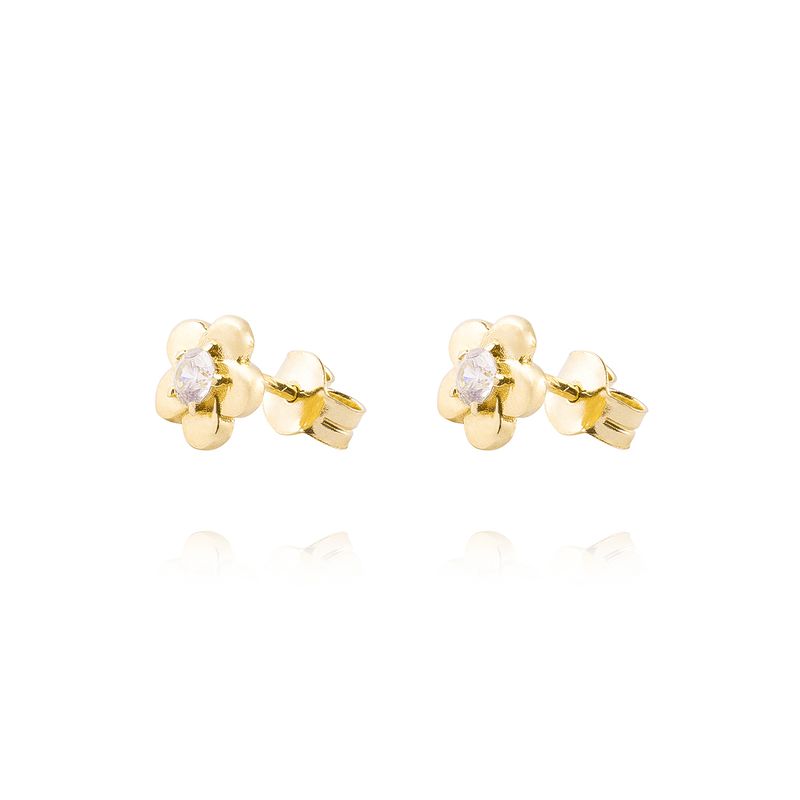 JB JOYAS BARON - Aros de Oro 18kt Modelo Flor.