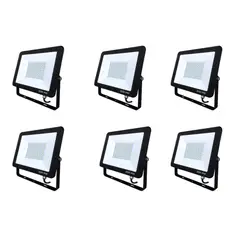 WANT - Foco Proyector Area Led 50w Eco Seguridad Exterior Pack 6