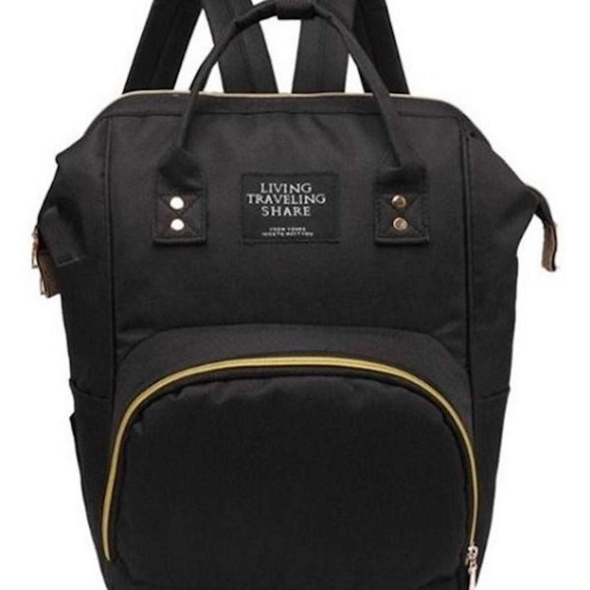 GENERICO - Mochila Maternal Pañalera Bolso NEGRA