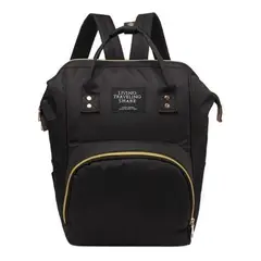 GENERICO - Mochila Maternal Pañalera Bolso NEGRA