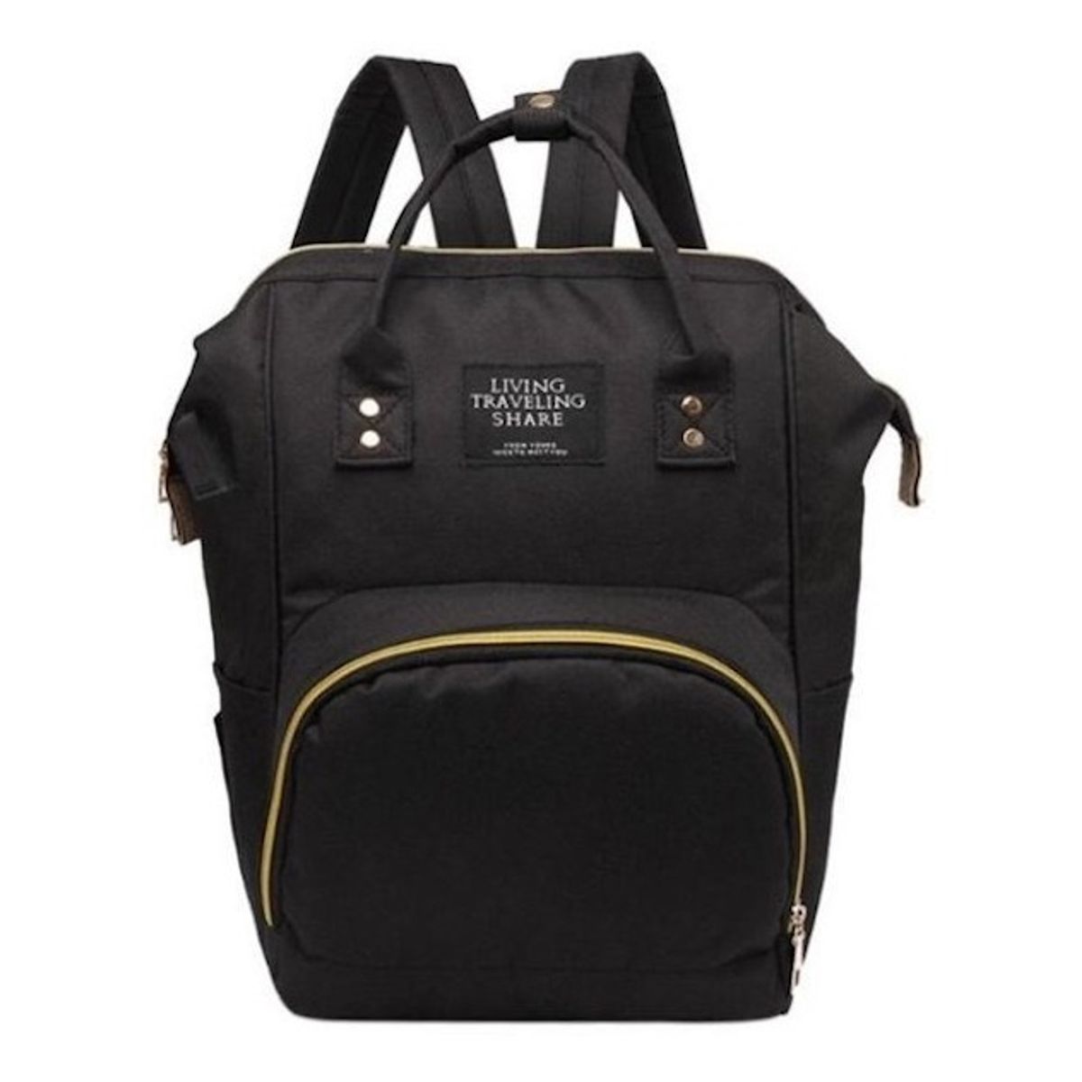 GENERICO - Mochila Maternal Pañalera Bolso NEGRO