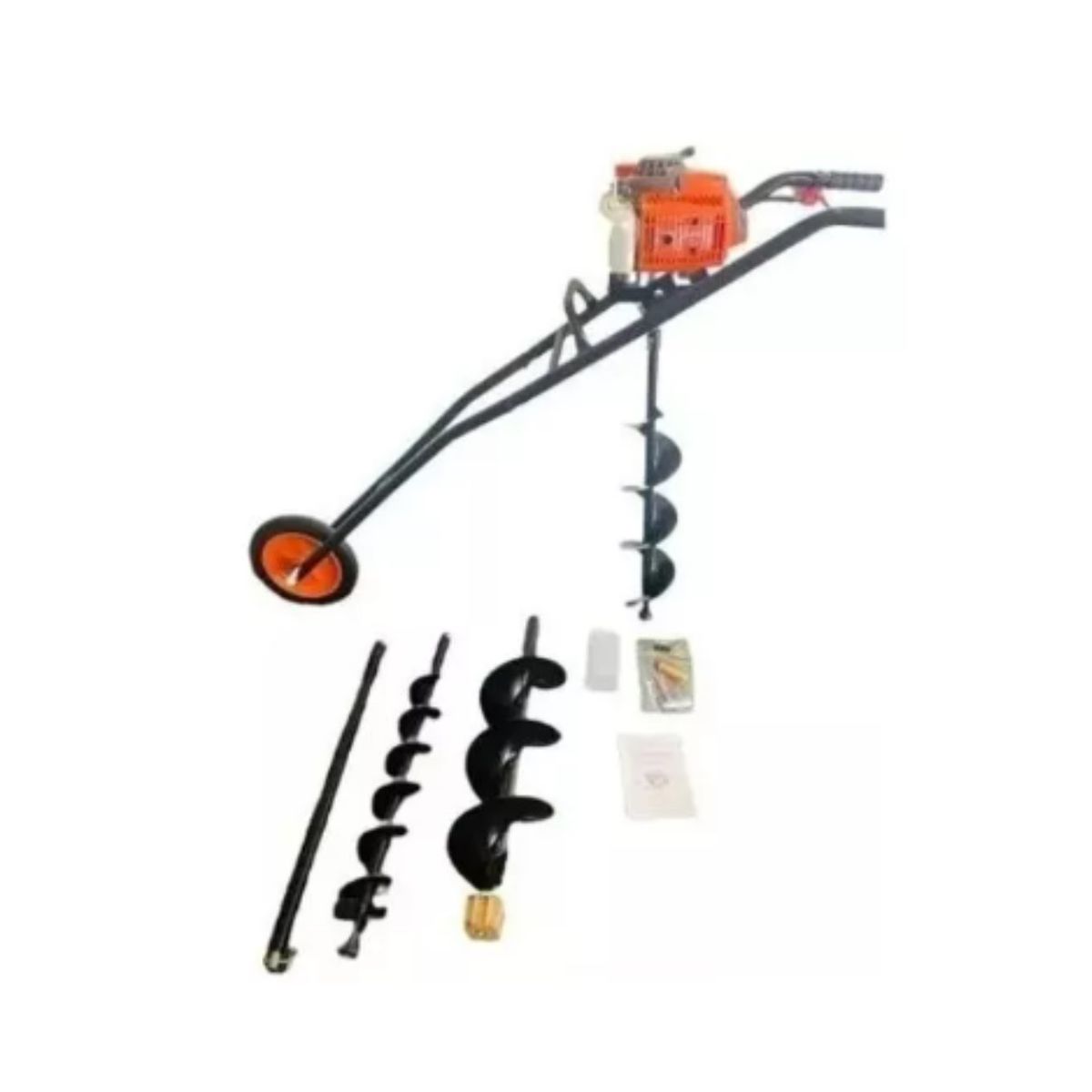 GENERICO - Barreno 63cc Versión Con Rueda + 1 Brocas + Extensión