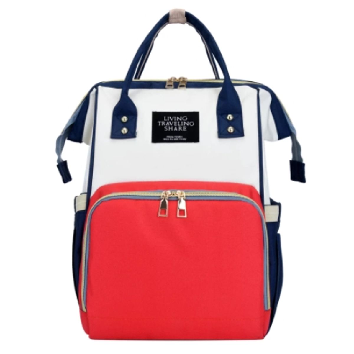 GENERICO - Mochila  Pañalera Bolso roja con azul