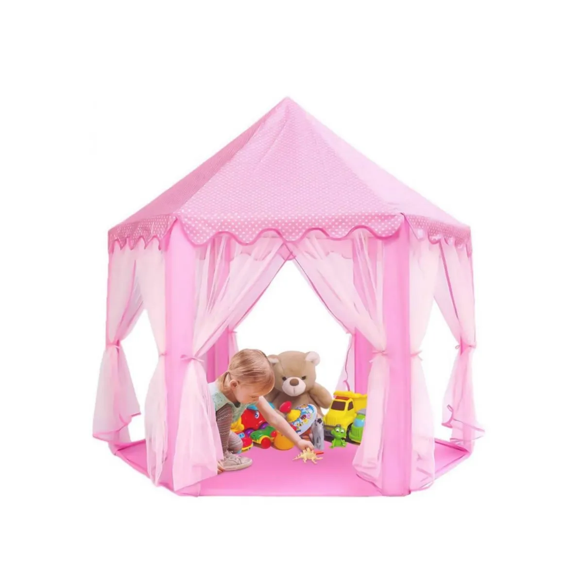 GENERICO - Carpa Infantil Castillo Princesa Rosado