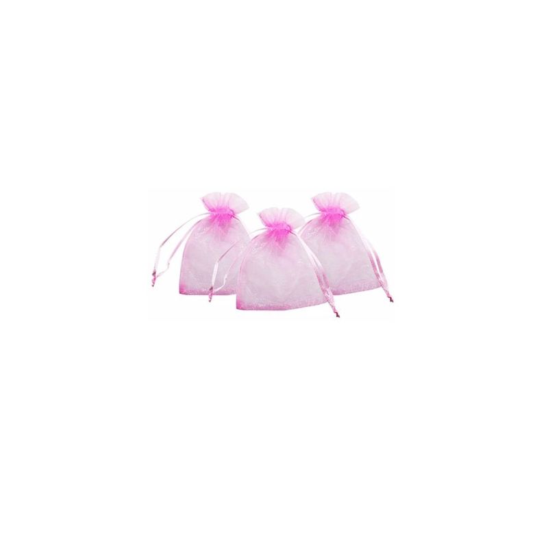 GENERICO - Bolsa De Organza Rosa 10pcs 8x10cm