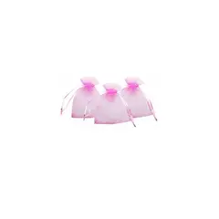 GENERICO - Bolsa De Organza Rosa 10pcs 8x10cm