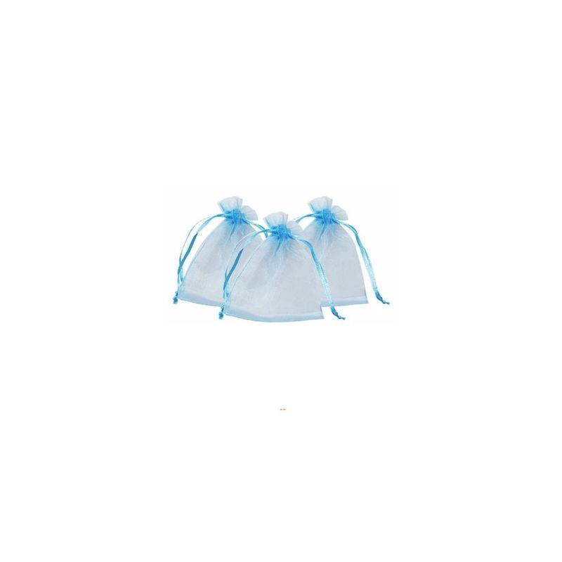 GENERICO - Bolsa De Organza Celeste 10pcs 8x10cm