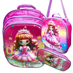 GENERICO - Set De Mochila 3D Lonchera Estuche con relieve