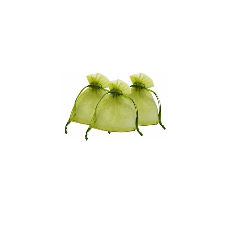 GENERICO - Bolsa De Organza Verde 10pcs 8x10cm
