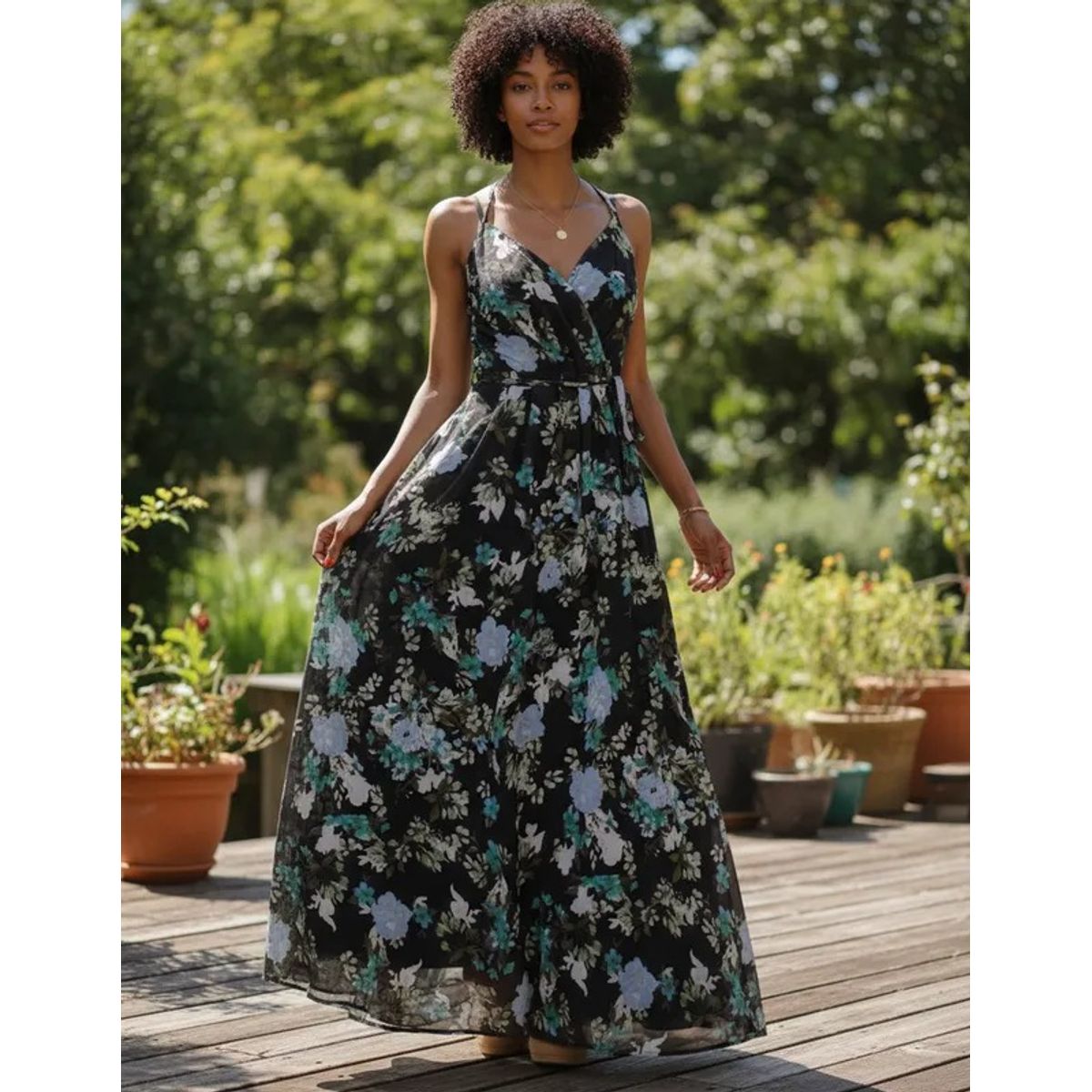 LUNA - Vestido Floreado Fiesta Mujer Modelo 2177