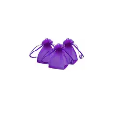 GENERICO - Bolsa De Organza Morada 10pcs 8x10cm