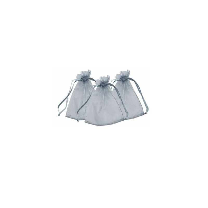 GENERICO - Bolsa De Organza Gris 10pcs 8x10cm