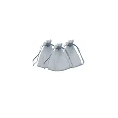 GENERICO - Bolsa De Organza Gris 10pcs 8x10cm