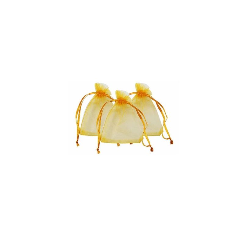 GENERICO - Bolsa De Organza Dorada 8pcs 10x13cm
