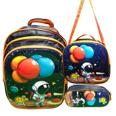 GENERICO - Set De Mochila 3D Lonchera Estuche con relieve