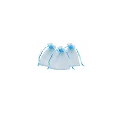 GENERICO - Bolsa De Organza Celeste 8pcs 10x13cm