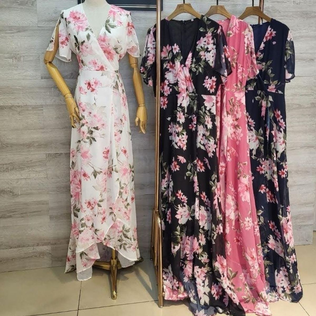 LUNA - Vestido Floreado Fiesta Mujer Modelo 2256