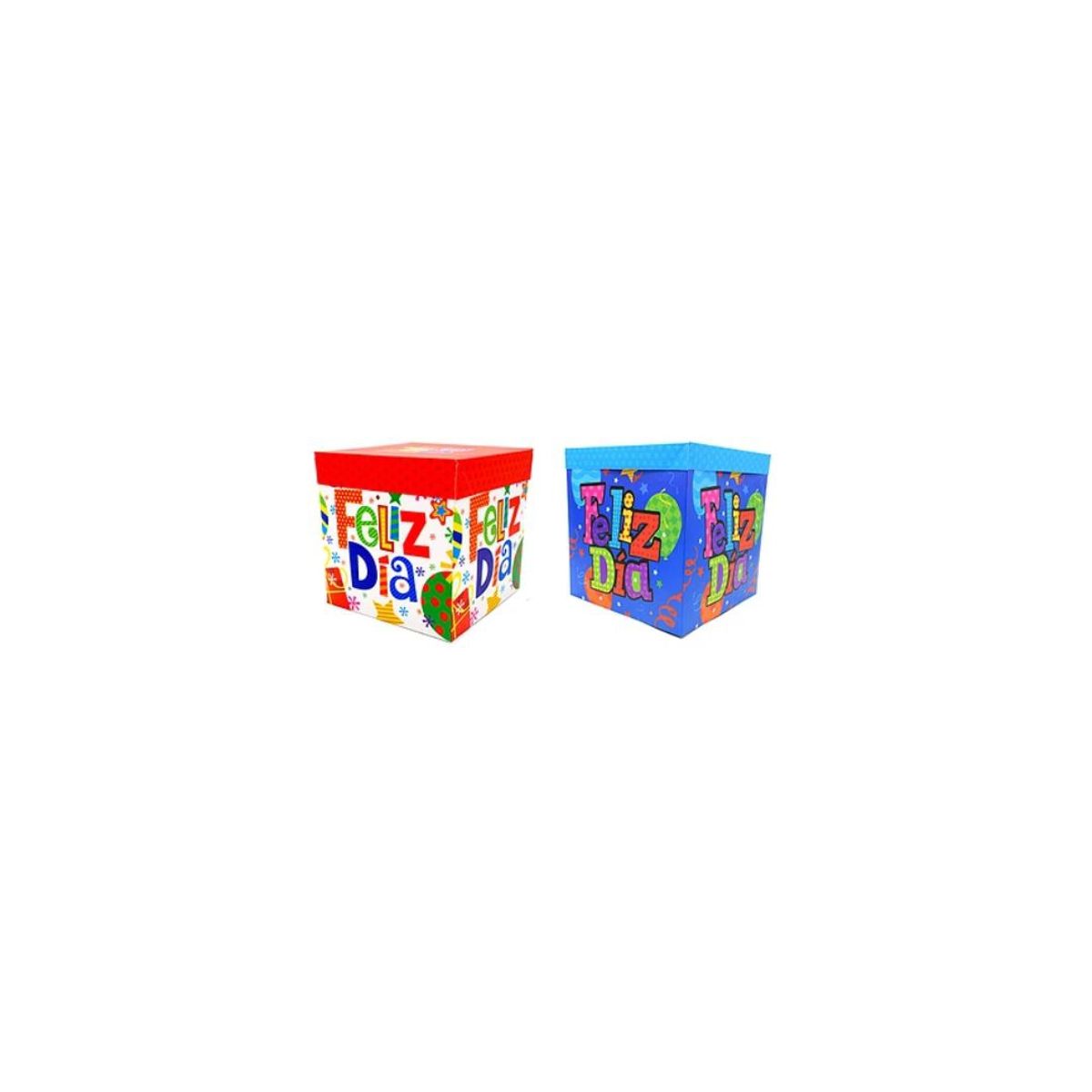 GENERICO - Caja De Regalo Plegable Feliz Dia 22cm Diseño aleatorio