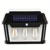 Farol Aplique Led Solar 3 Ampolletas Impermeable Ip65