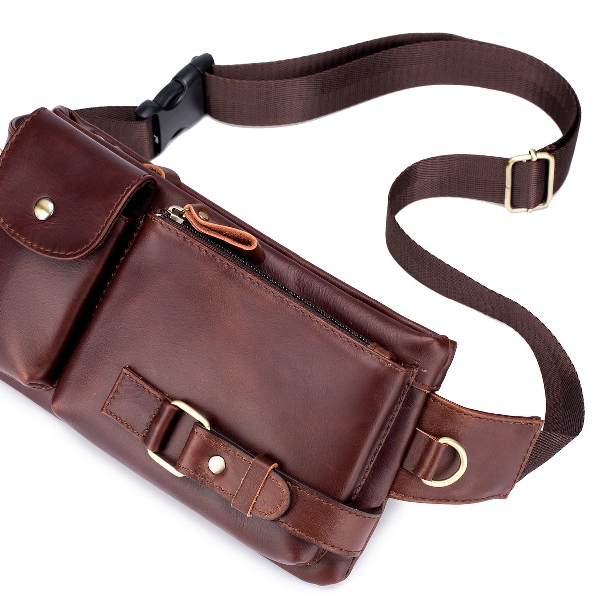 GENERICO - Banano delgado cuero genuino Bull Captain mod Refined