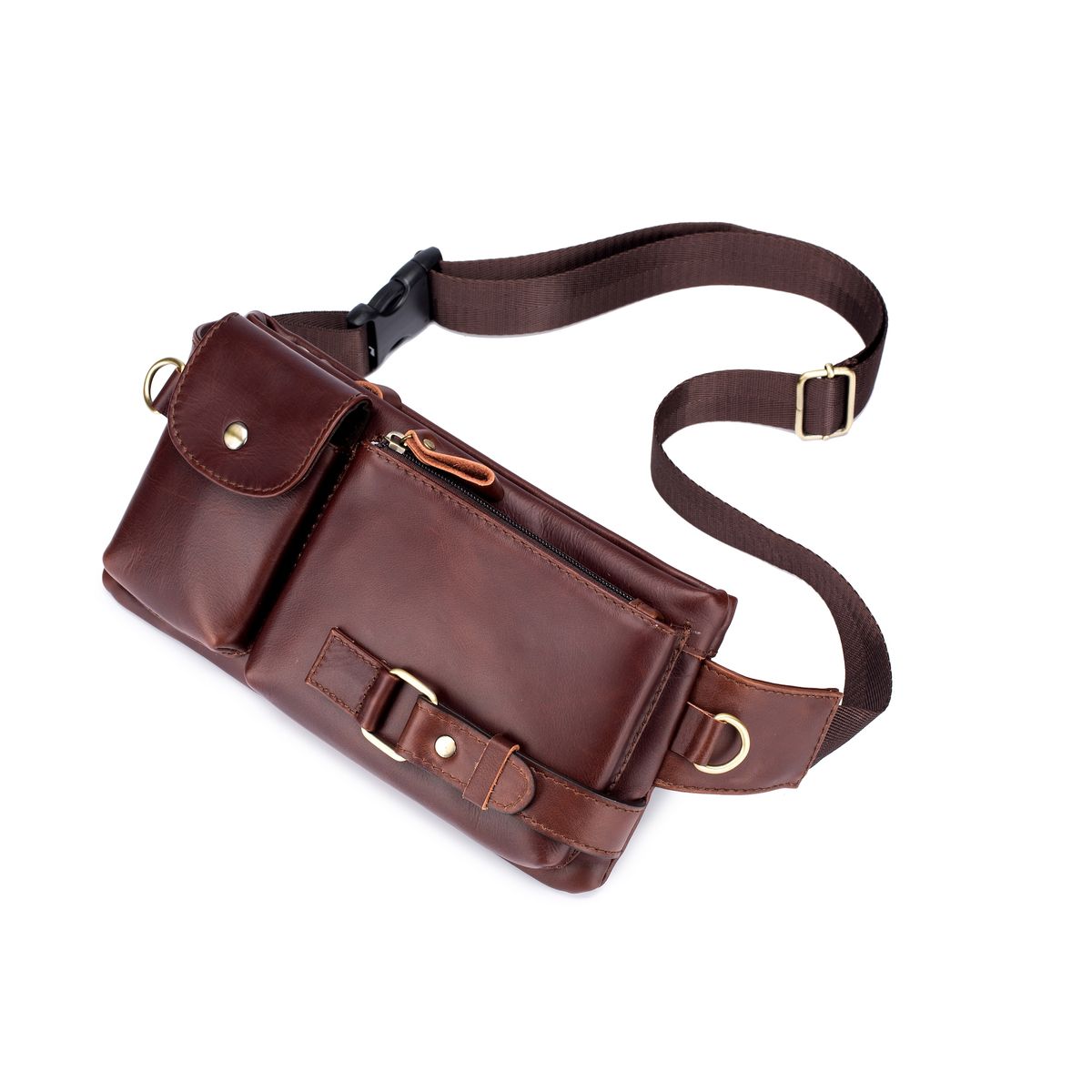 GENERICO - Banano delgado cuero genuino Bull Captain mod Refined