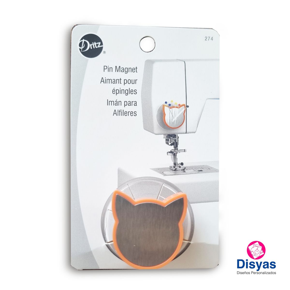 PRYM - Alfiletero Imantado Para Maquina De Coser Gato Dritz