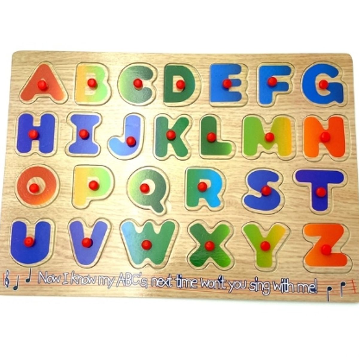 GENERICO - Tabla Letras Juguete Didáctico De Madera