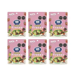 GENERICO - Gomitas De Frutas 4D 100gr Pack 6 und
