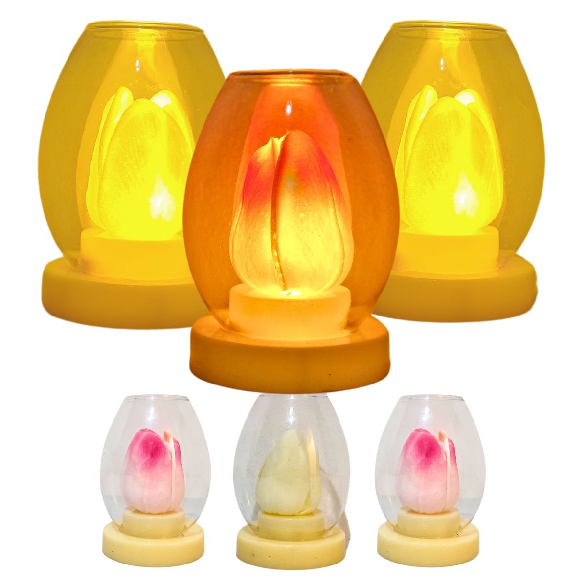 GENERICO - Pack X3 Adorno De Luz Con Rosa Colores