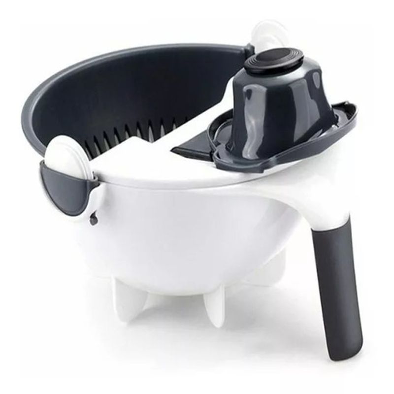 GENERICO - Bowl Rallador Colador Verduras Giratorio Escurridor MJ-1000245