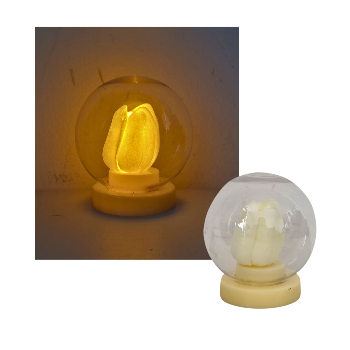 GENERICO - Pack X5 Adorno De Luz Forma De Esfera Con Rosa Colores