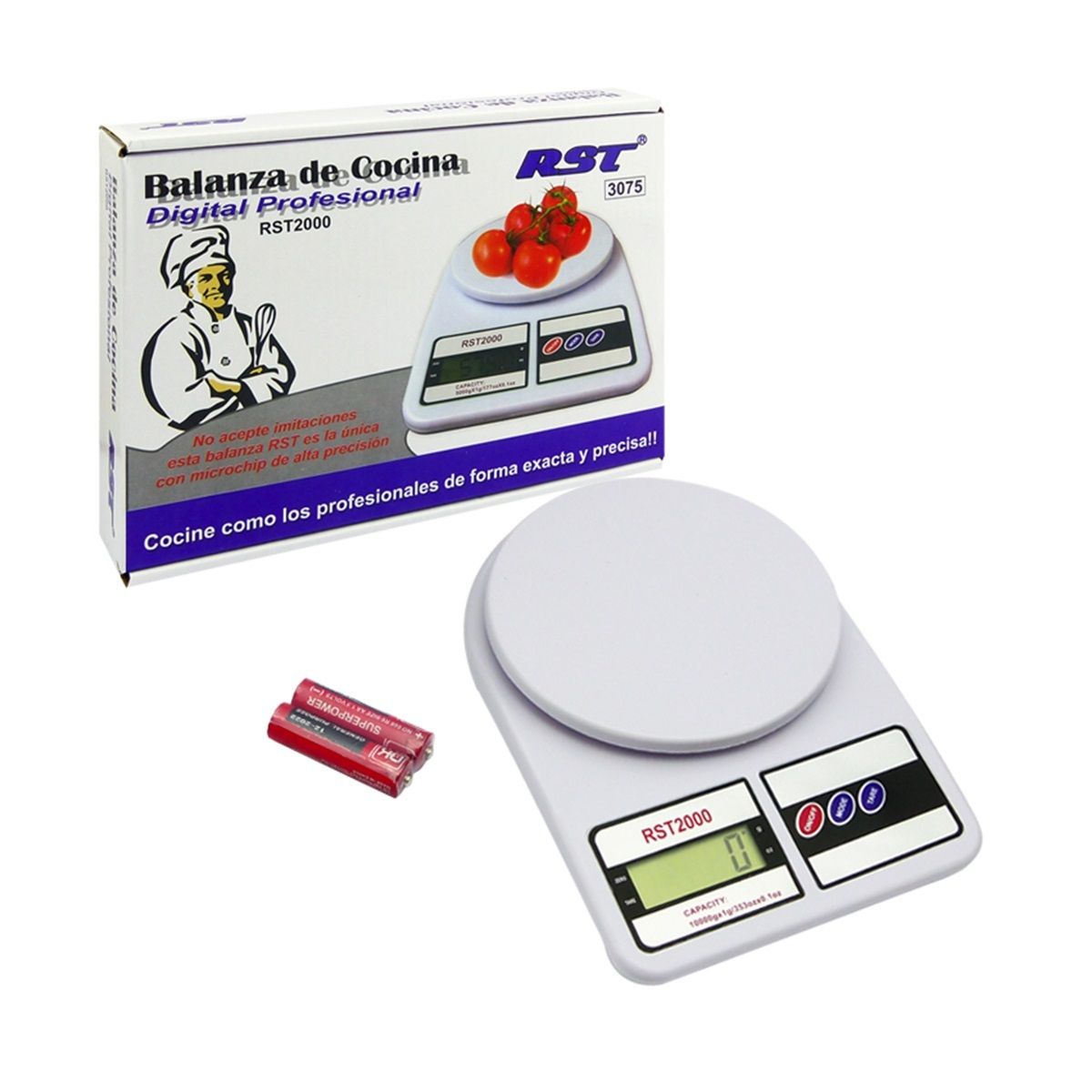 RST - Balanza Pesa de Cocina Digital 10 kg RST2000