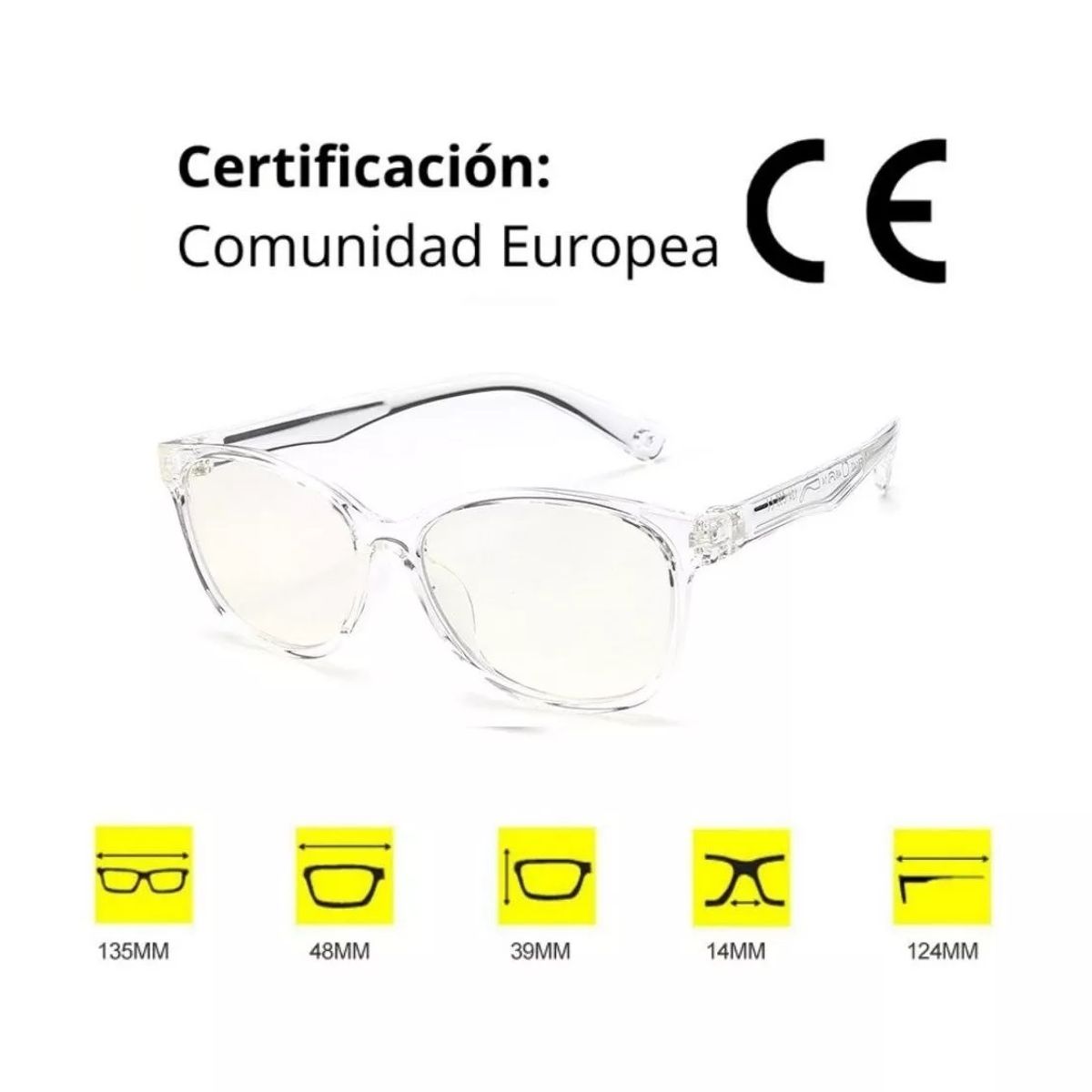 GENERICO - Anteojos Luz Azul Niños Computador Pantallas Descanso Trasparente