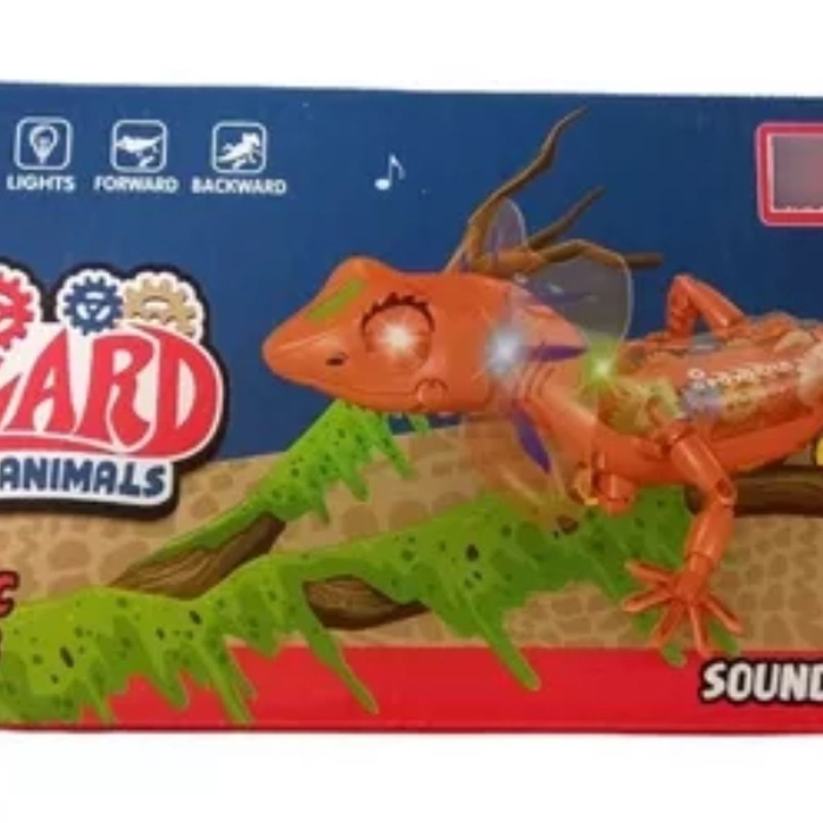 OEM - Lagartija De Juguete Con Luces Sonido Y Movimiento A Pila