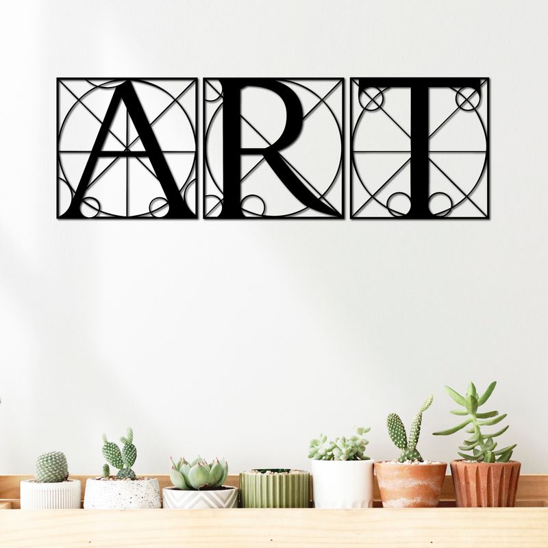ELAB PROPIA - Set 3 Cuadros Decorativos ART 30 cm x 30 cm c.u. - Madera Fun Republic