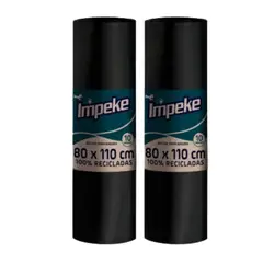 VIRUTEX - Rollos bolsas basura 80x110 Impeke x 20 unds