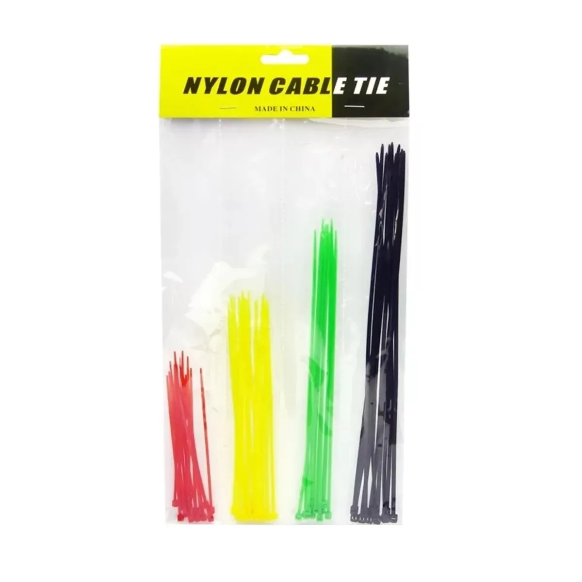 GENERICO - Pack 40 Amarra Cable Plasticas de 10, 15, 20 y 25Cm