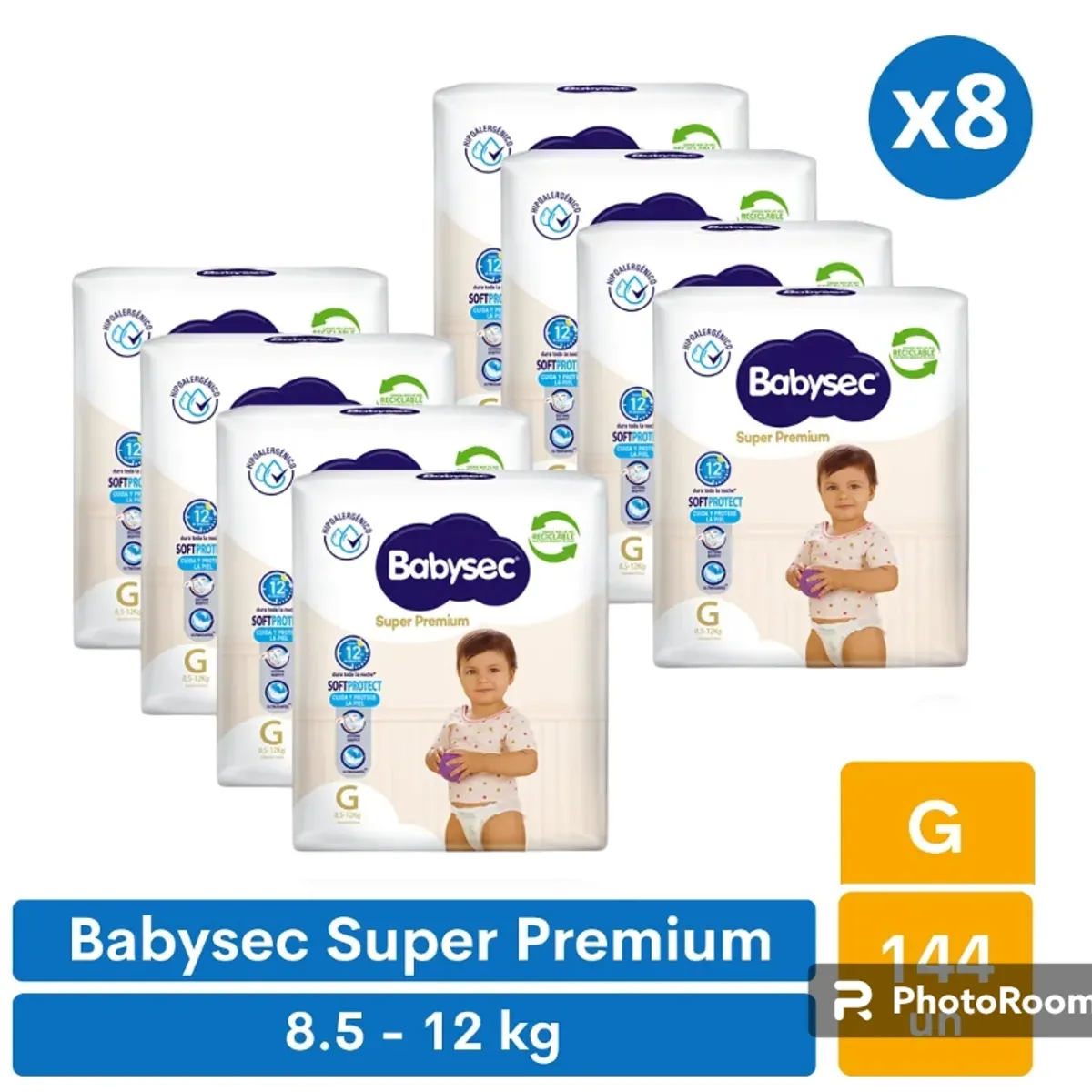 BABYSEC - Pañales Babysec Super Premium G 144 pañales