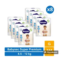 BABYSEC - Pañales Super Premium G 144 pañales