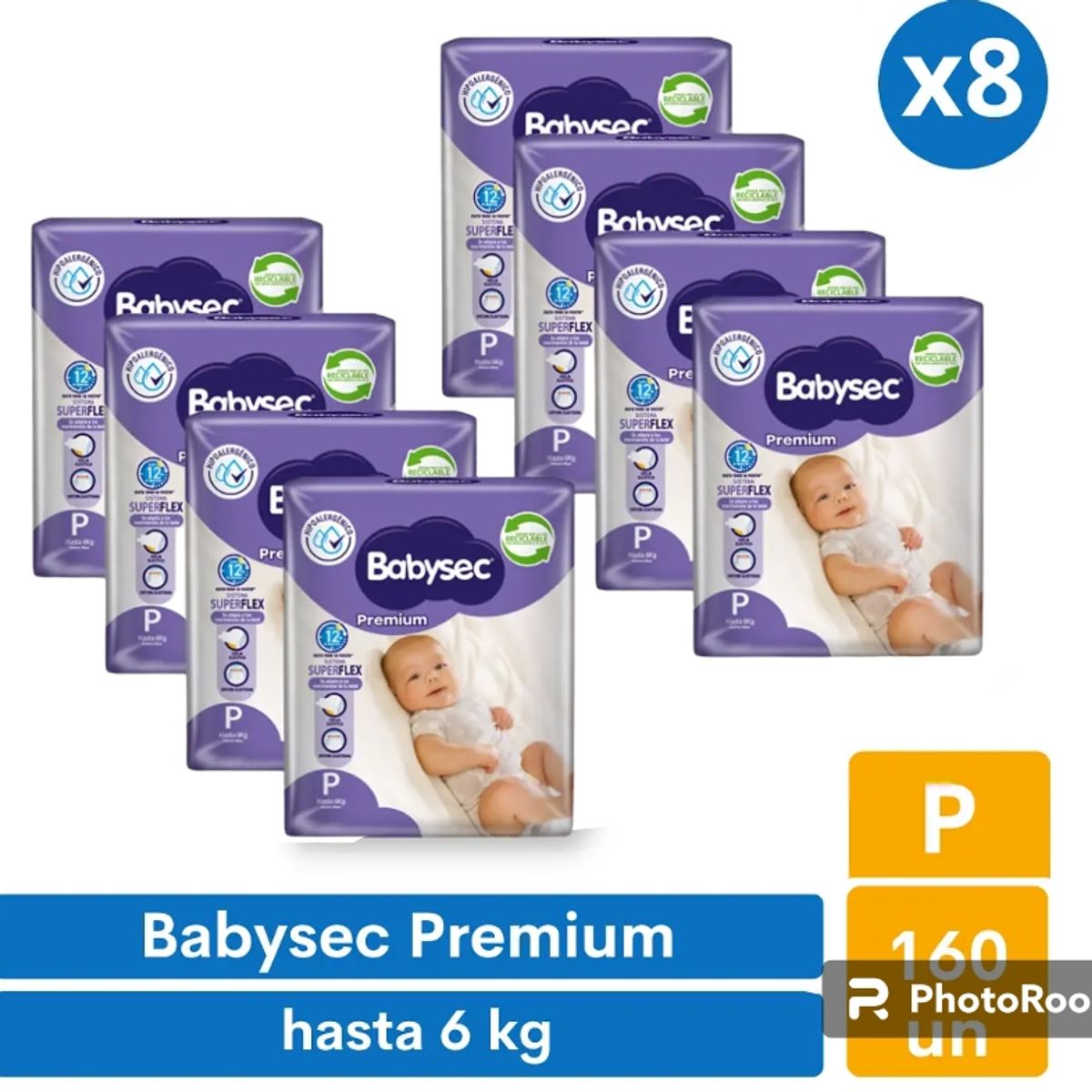 BABYSEC - Pañales Babysec Premium P 160 pañales