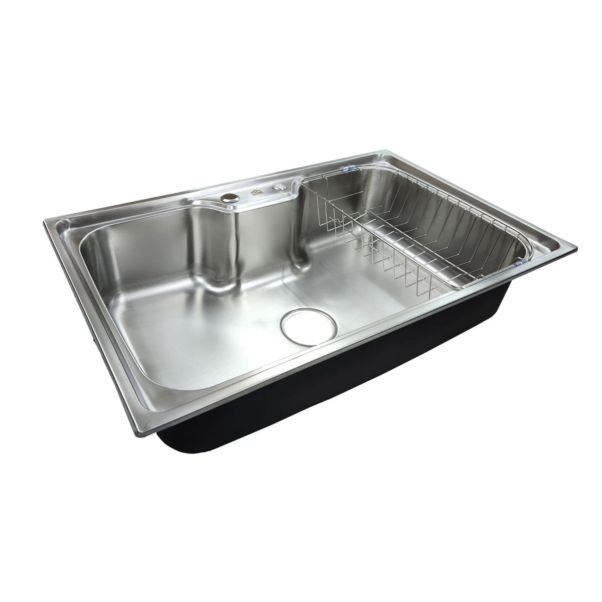 GENERICO - Lavaplatos acero inoxidable 80x50 sobre cubierta tipo riñon