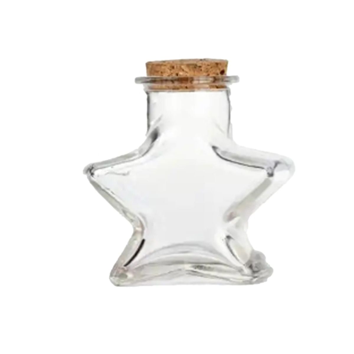 GENERICO - Frasco Vidrio Estrella Tapa Corcho 300ML