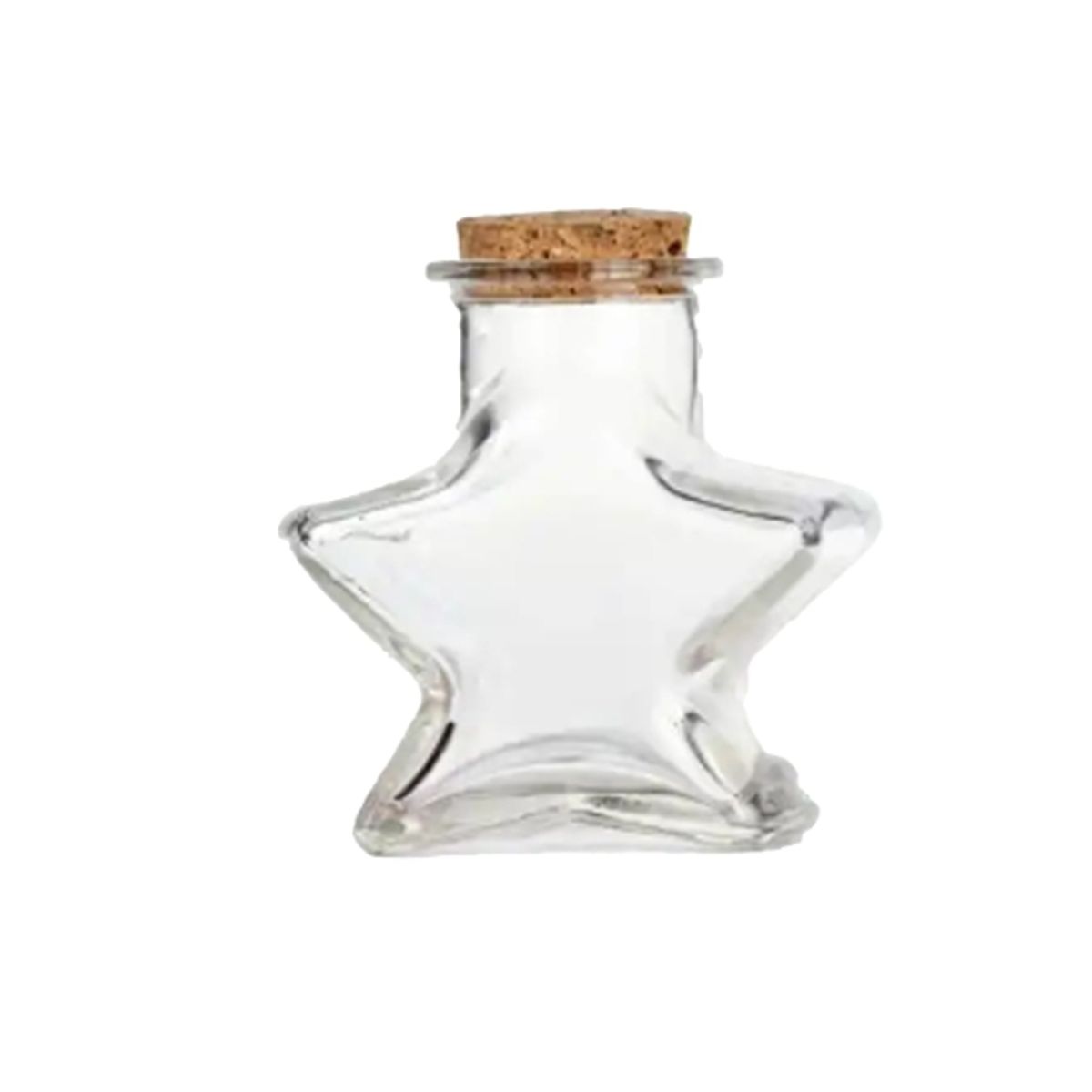 GENERICO - Frasco Vidrio Estrella Tapa Corcho 300ML