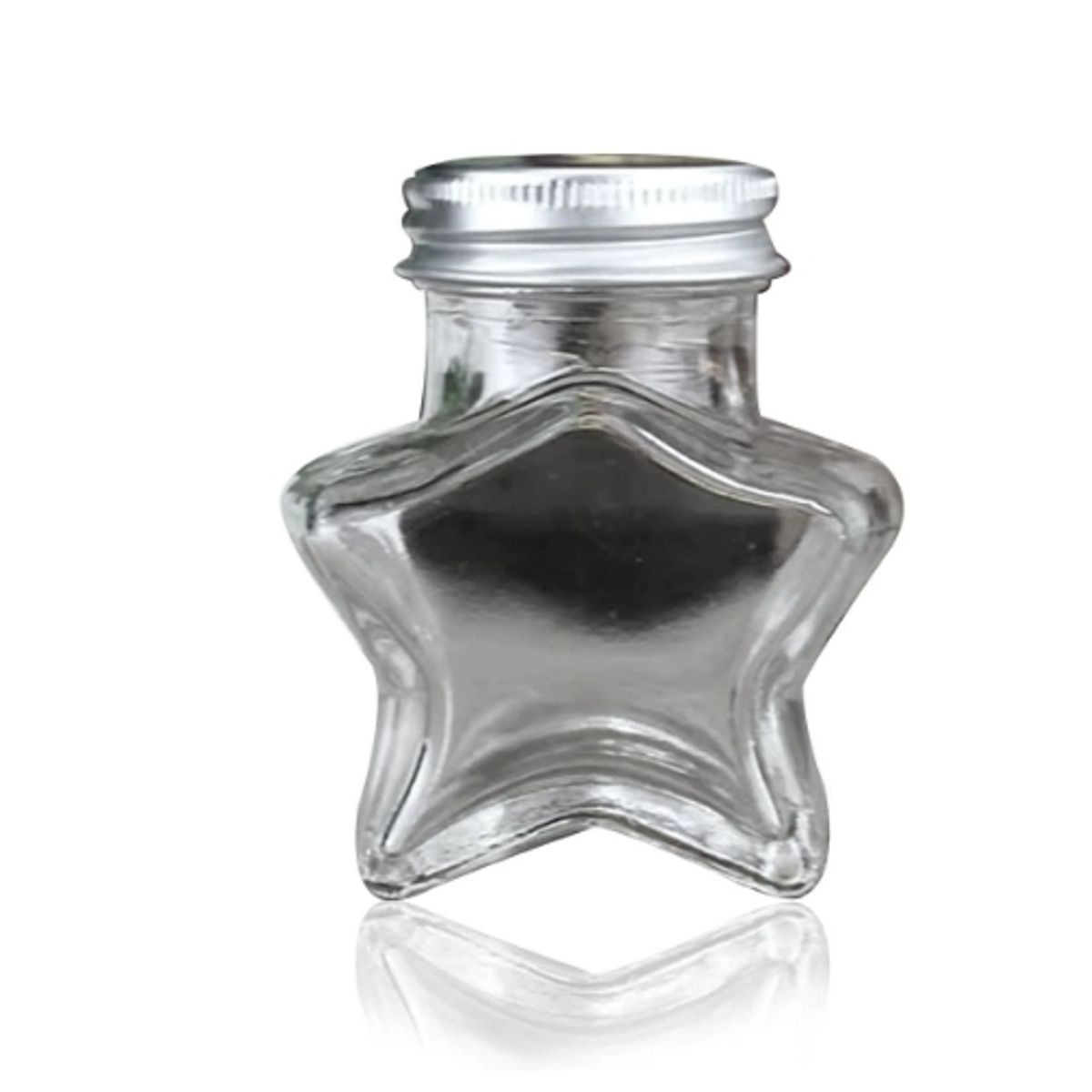 GENERICO - Frasco Vidrio Estrella Tapa Aluminio 50ML